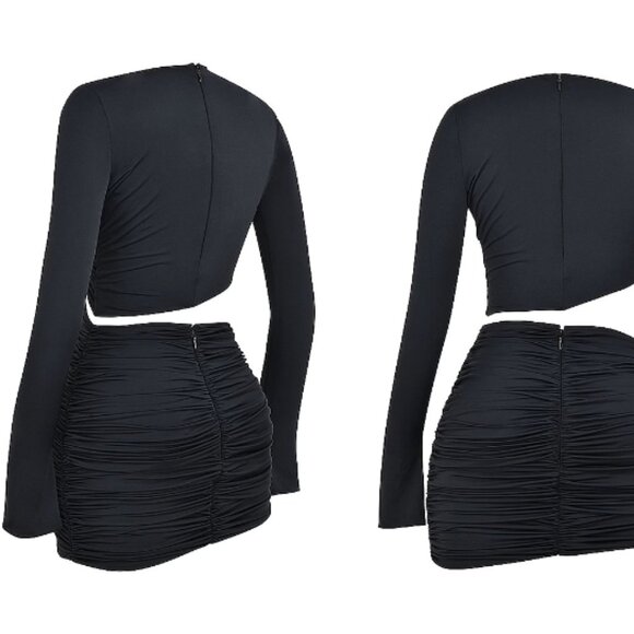 NWT HOUSE OF CB - MISTRESS ROCKS BLACK CUTOUT MINI DRESS - Picture 3 of 5